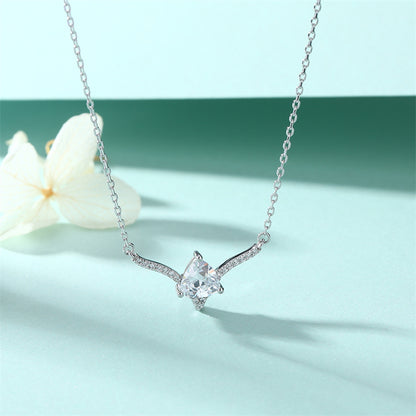 925 Sterling Silver Triangle Deer Pendant Necklace - "One Deer with You" Romantic Jewelry