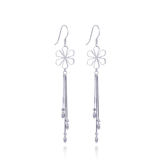 925 Sterling Silver Tulip Hoop Earrings - 2.4g Cottagecore Floral Earrings for Women