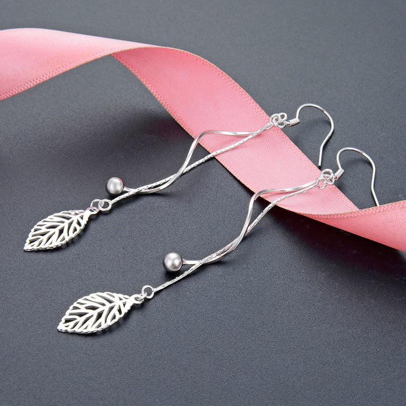 925 Sterling Silver Vintage Ruyi Hoop Earrings - 2.3g Retro Chinese Style Earrings for Women