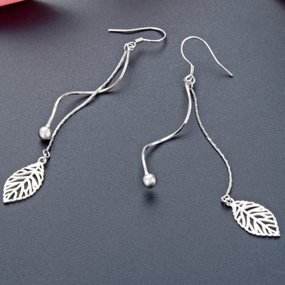 925 Sterling Silver Vintage Ruyi Hoop Earrings - 2.3g Retro Chinese Style Earrings for Women
