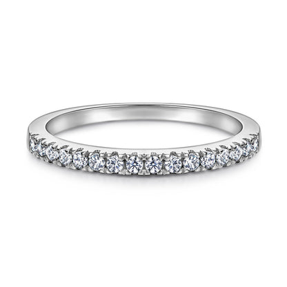 925 Sterling Silver Wedding Ring Set – Elegant Zircon Bridal Jewelry Collection