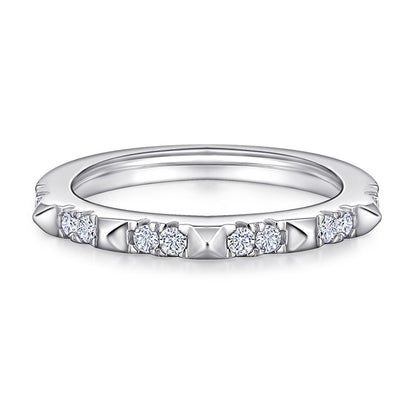 925 Sterling Silver Zirconia Ring - Classic Tarnish-Resistant Band in Rose Gold & More