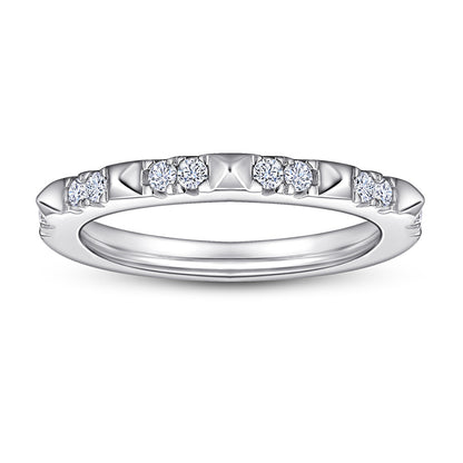 925 Sterling Silver Zirconia Ring - Classic Tarnish-Resistant Band in Rose Gold & More