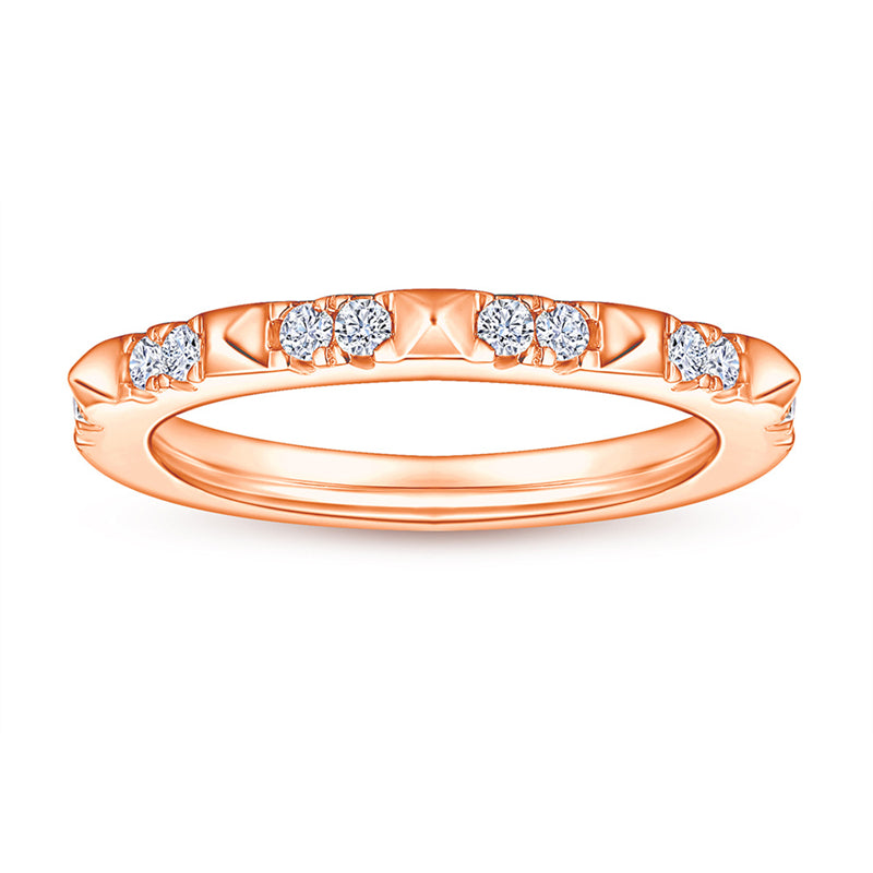 925 Sterling Silver Zirconia Ring - Classic Tarnish-Resistant Band in Rose Gold & More