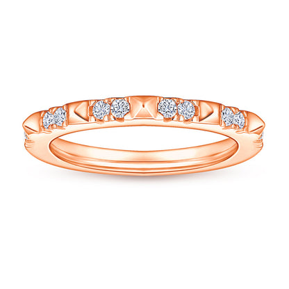 925 Sterling Silver Zirconia Ring - Classic Tarnish-Resistant Band in Rose Gold & More