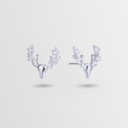 925 Sterling Silver Zodiac Animal Stud Earrings - Korean Style Cute Animal Earrings with Plastic Backs