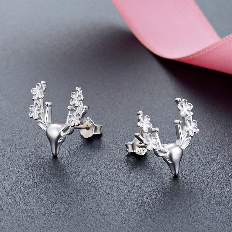 925 Sterling Silver Zodiac Animal Stud Earrings - Korean Style Cute Animal Earrings with Plastic Backs