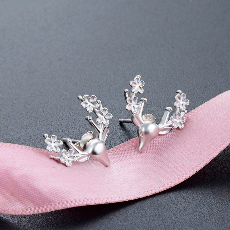 925 Sterling Silver Zodiac Animal Stud Earrings - Korean Style Cute Animal Earrings with Plastic Backs