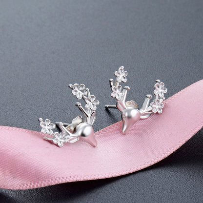 925 Sterling Silver Zodiac Animal Stud Earrings - Korean Style Cute Animal Earrings with Plastic Backs