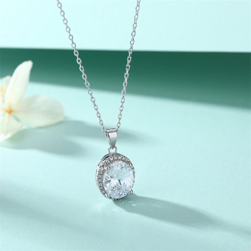 925 Sterling Silver Zodiac Birthstone Necklace - Modern Round Pendant