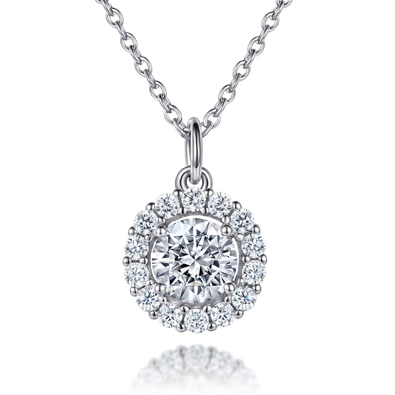 925 Sterling Silver Zodiac Birthstone Necklace - Rose Gold Plated Geometric Pendant