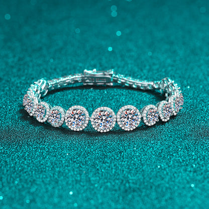 Original Design Geometric Coral Moissanite Bracelet - 10.1-11.1ct Full Moissanite 4 Sizes