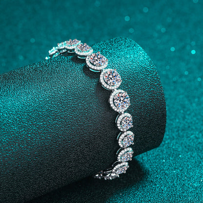 Original Design Geometric Coral Moissanite Bracelet - 10.1-11.1ct Full Moissanite 4 Sizes