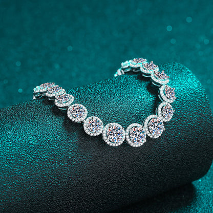 Original Design Geometric Coral Moissanite Bracelet - 10.1-11.1ct Full Moissanite 4 Sizes