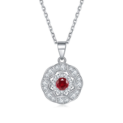 925 Sterling Silver Peridot Zircon Necklace - Modern Botanical Jewelry