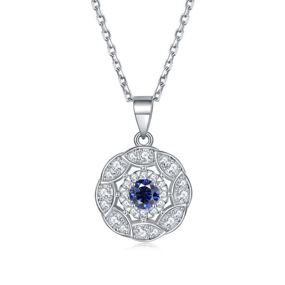 925 Sterling Silver Peridot Zircon Necklace - Modern Botanical Jewelry
