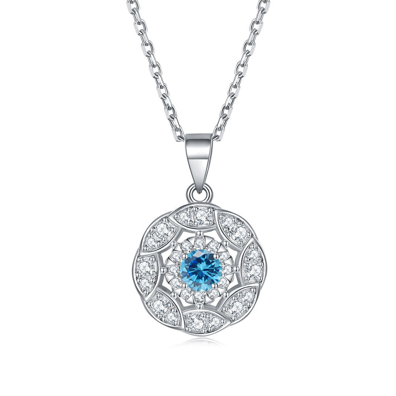 925 Sterling Silver Peridot Zircon Necklace - Modern Botanical Jewelry