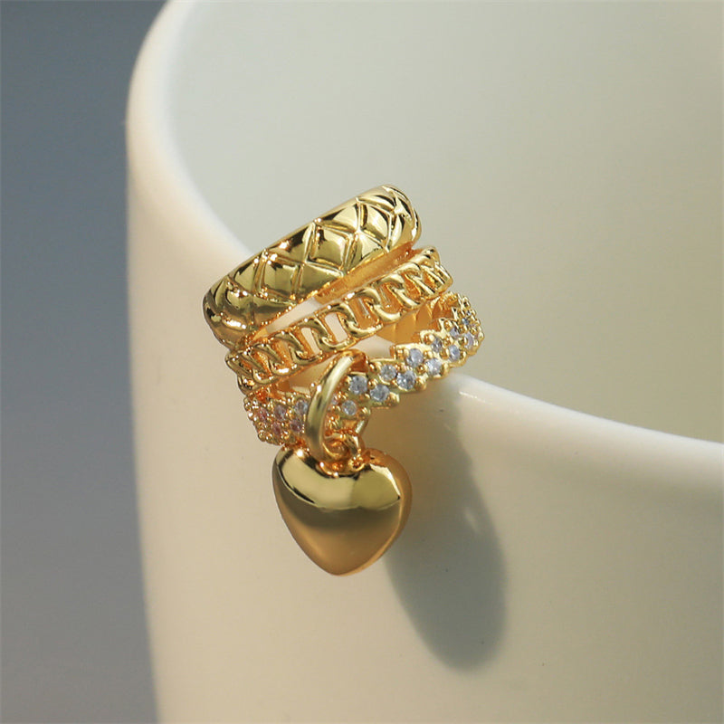 Adjustable Geometric Gold Plated Ear Cuffs - Versatile No-Piercing Hoop Earrings for Women