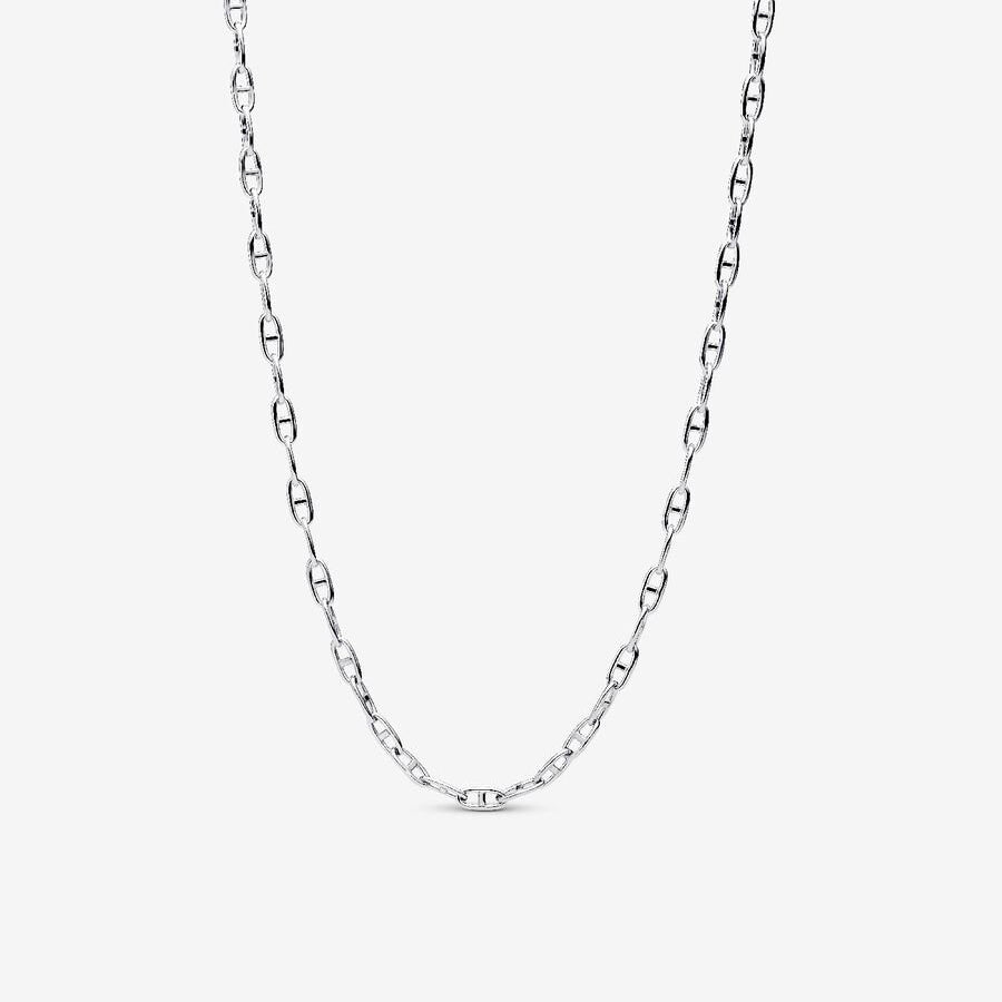 Sterling Silver Anchor Chain Necklace – Nautical Jewelry