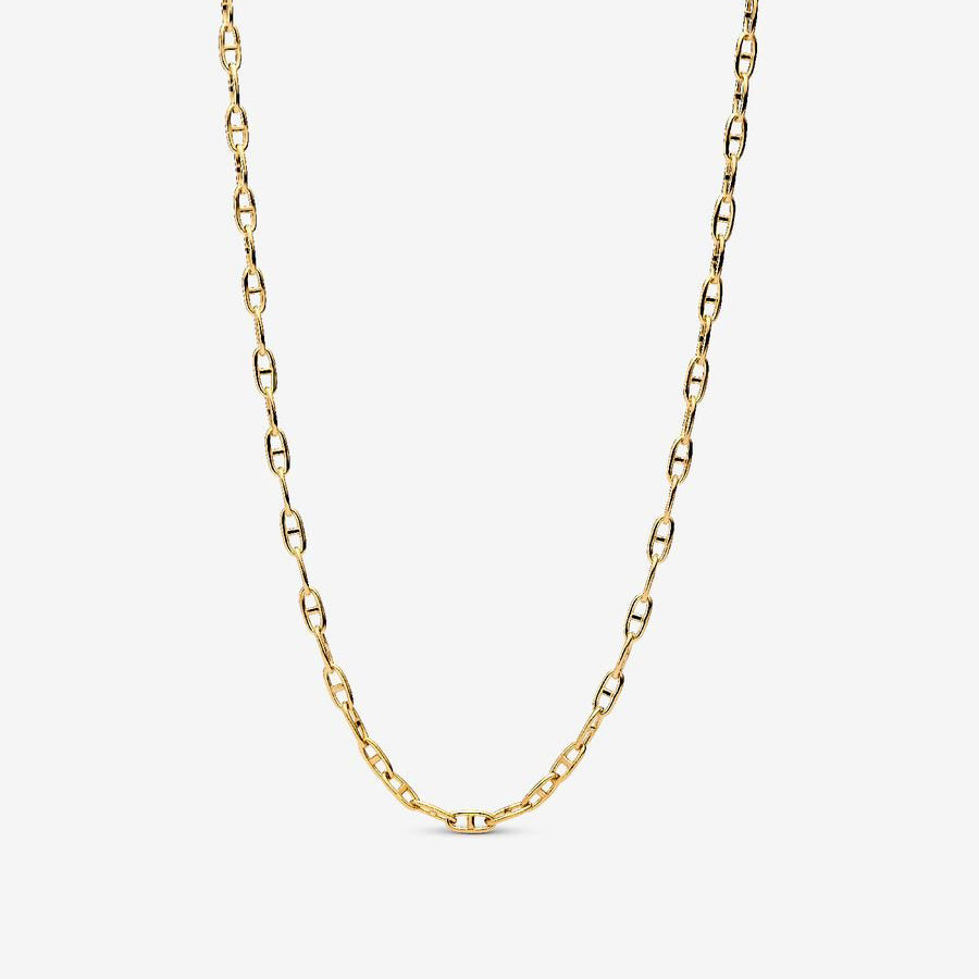 14K Gold Plated Anchor Chain Necklace