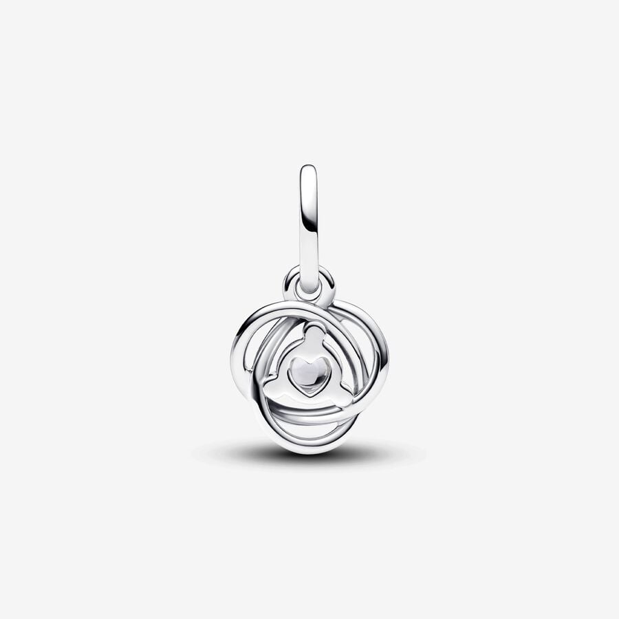 April Clear Eternity Circle Dangle Charm