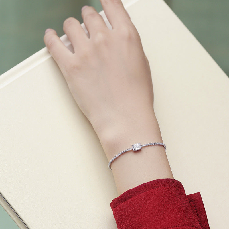 Aurora Geometric Silver Bracelet for Women 925 Sterling Silver Perfect Travel Souvenir