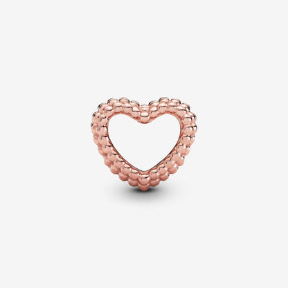 Beaded Open Heart Charm