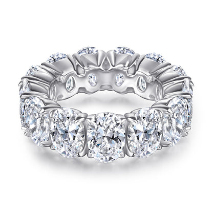 Bestselling S925 Sterling Silver Zirconia Ring for Women - Elegant Wedding Jewelry in White Gold Tone