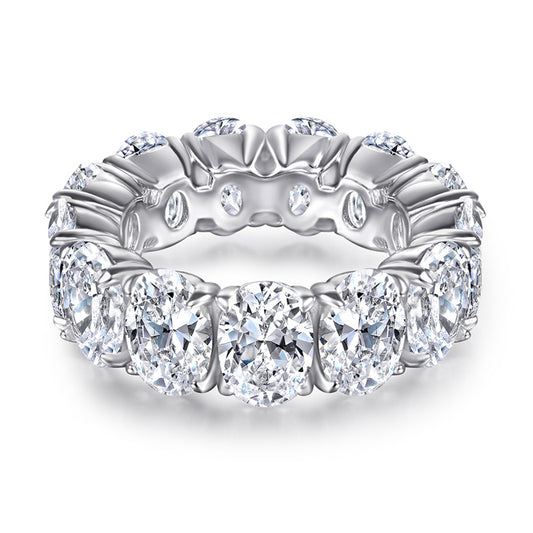Bestselling S925 Sterling Silver Zirconia Ring for Women - Elegant Wedding Jewelry in White Gold Tone