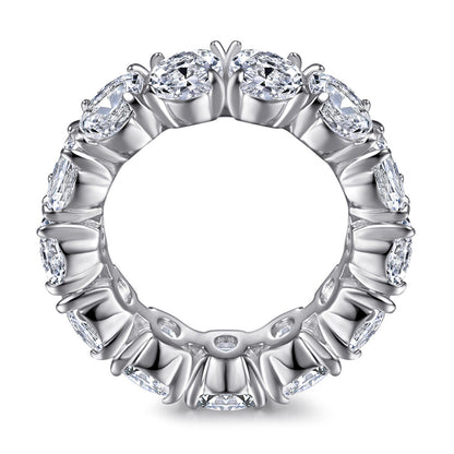 Bestselling S925 Sterling Silver Zirconia Ring for Women - Elegant Wedding Jewelry in White Gold Tone