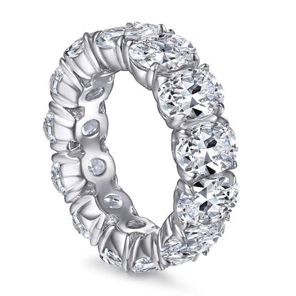 Bestselling S925 Sterling Silver Zirconia Ring for Women - Elegant Wedding Jewelry in White Gold Tone
