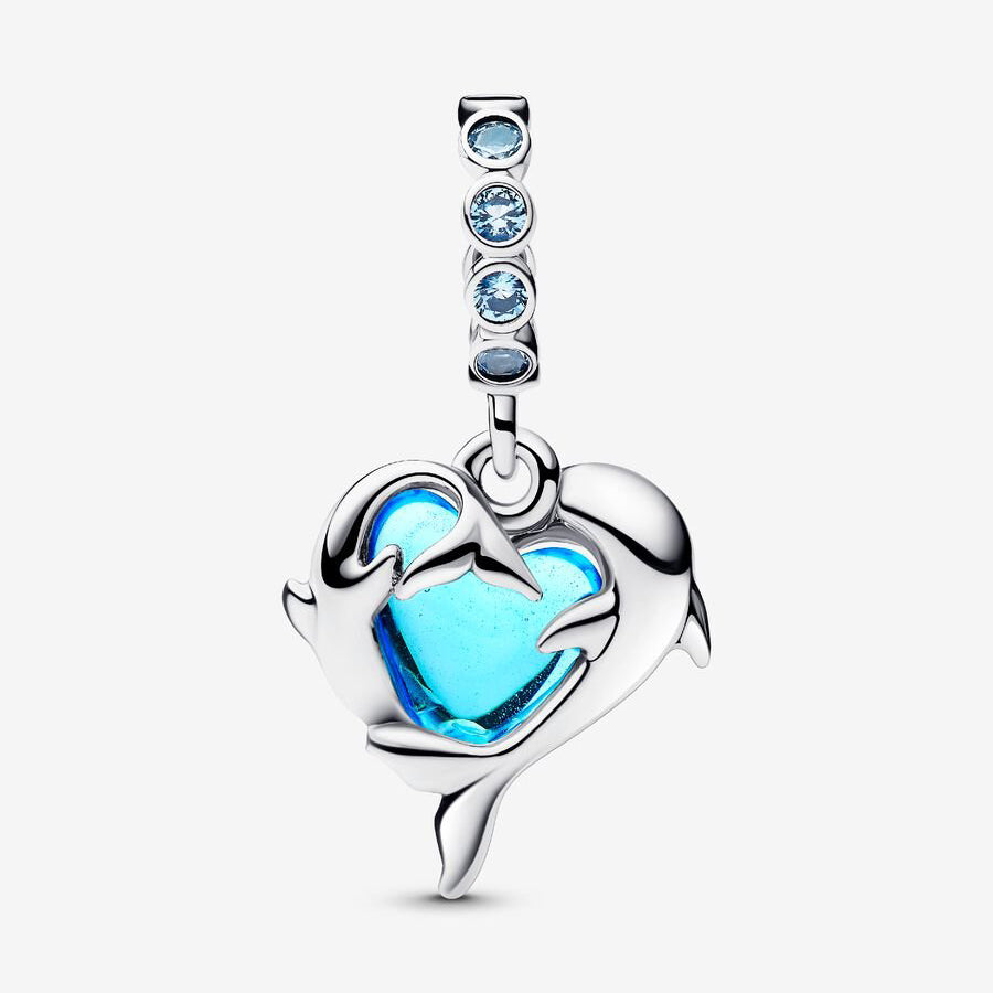 Murano Glass Dolphin Dangle Charm