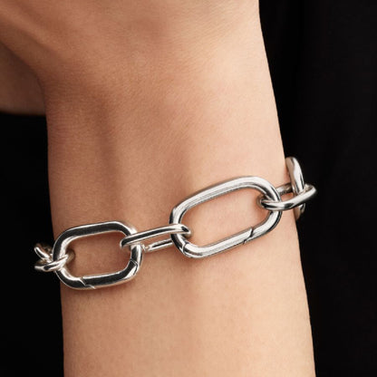 Sterling Silver Bold Link Bracelet