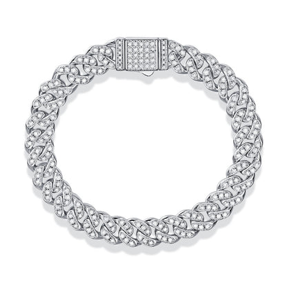 Bold Geometric Bracelet with Moissanite