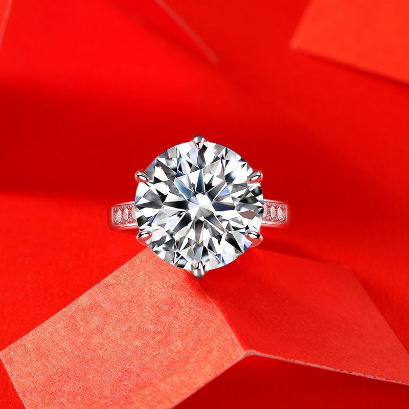 Bold Geometric Ring with Moissanite