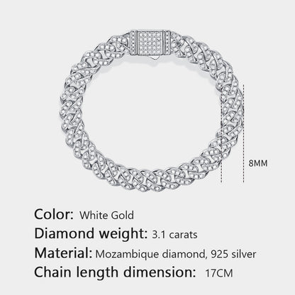 Bold Geometric Bracelet with Moissanite