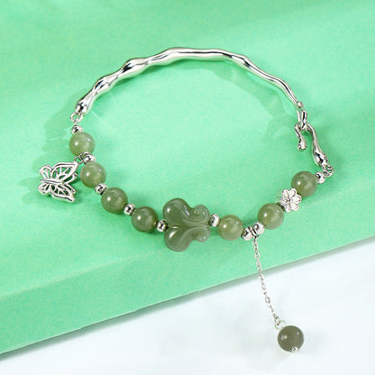 Bow Butterfly Bracelet 925 Silver Dainty Feminine Jewelry
