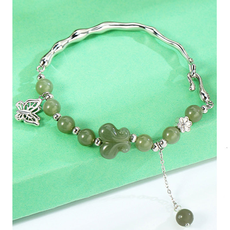Bow Butterfly Bracelet 925 Silver Dainty Feminine Jewelry