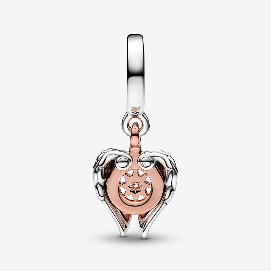 Celestial Compass Angel Wings Dangle Charm