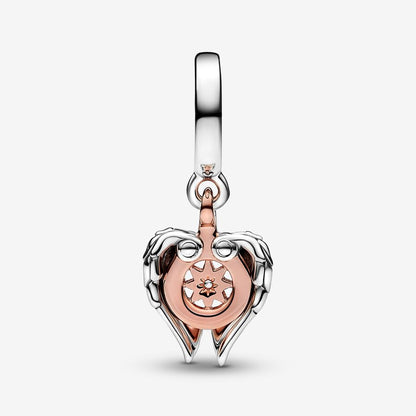 Celestial Compass Angel Wings Dangle Charm