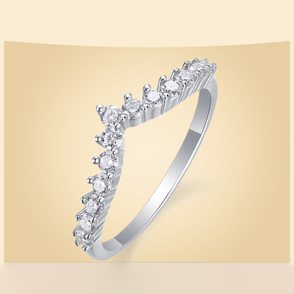 Chic 925 Silver Round Shape Ring