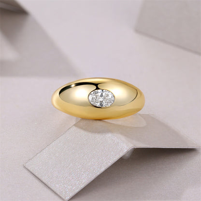 Chic 925 Silver Round Shape Ring