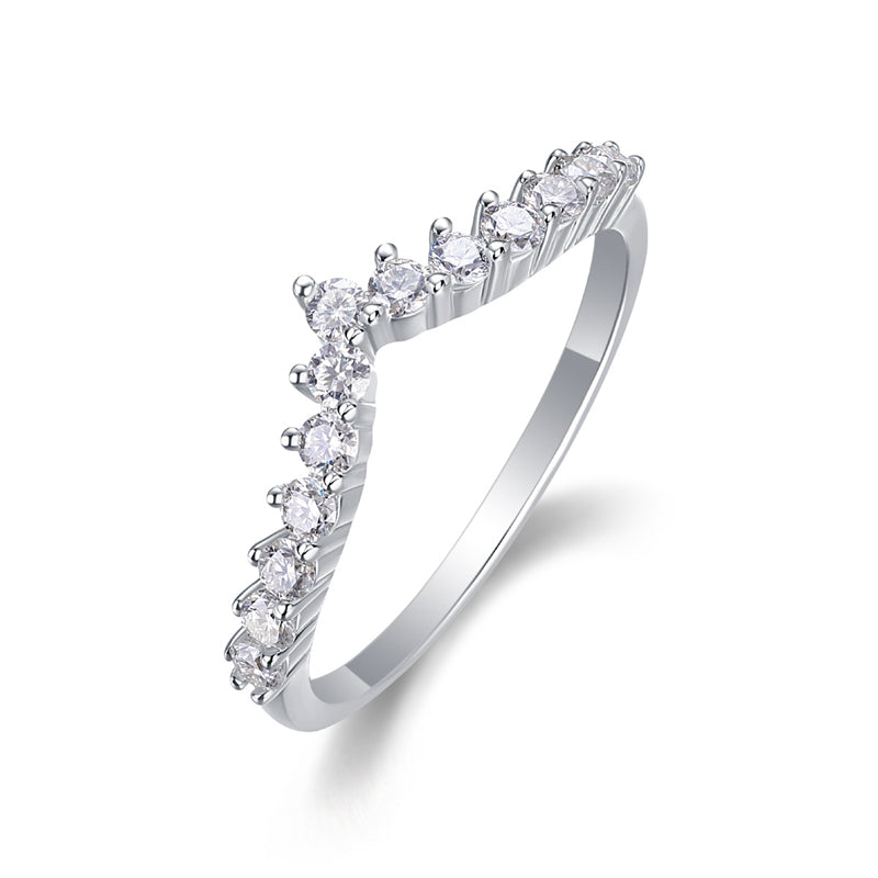 Chic 925 Silver Round Shape Ring