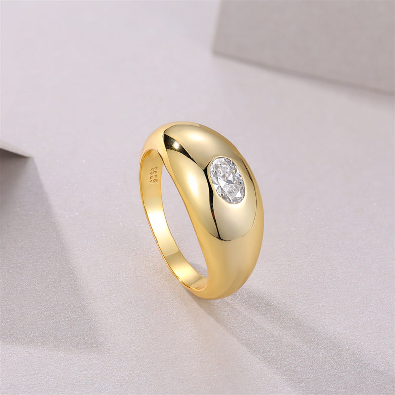 Chic 925 Silver Round Shape Ring