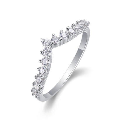 Chic 925 Silver Round Shape Ring
