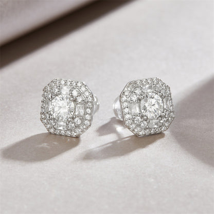 Chic 925 Silver Square Shape Earrings