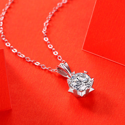 Chic Floral Moissanite Necklace for Everyday Wear