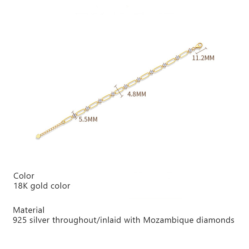 Chic Geometric Band with Sparkling Stones