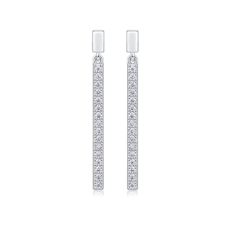 Chic Geometric Moissanite Hoop Earrings for Office Style