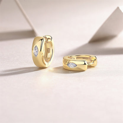 Chic Geometric Moissanite Hoop Earrings for Women